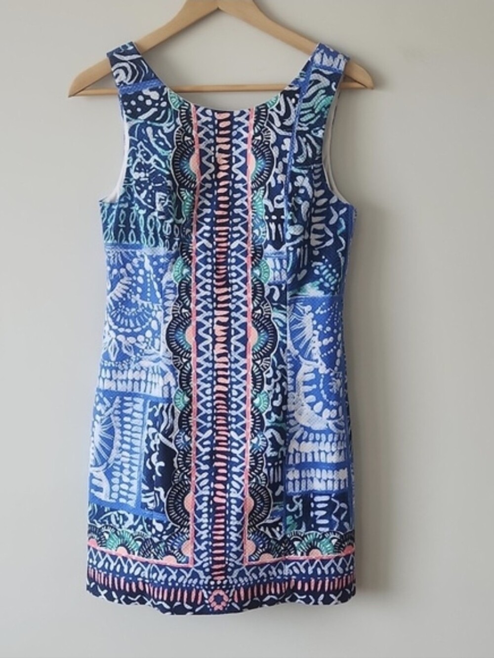 Lilly Pulitzer Mila Shift Dress Deep Indigo Leied Back Sz 4 Like New